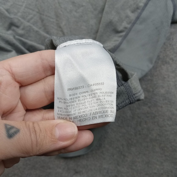 Nike Shirt Mens Large Gray Pro Combat Dri-FIT Fitted Short Sleeve Athletic Top - Picture 3 of 8